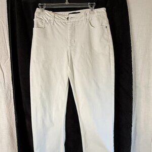 Lee Platinum Label White Jeans Women’s Size 33x28 Straight Leg Embroidered Pocke